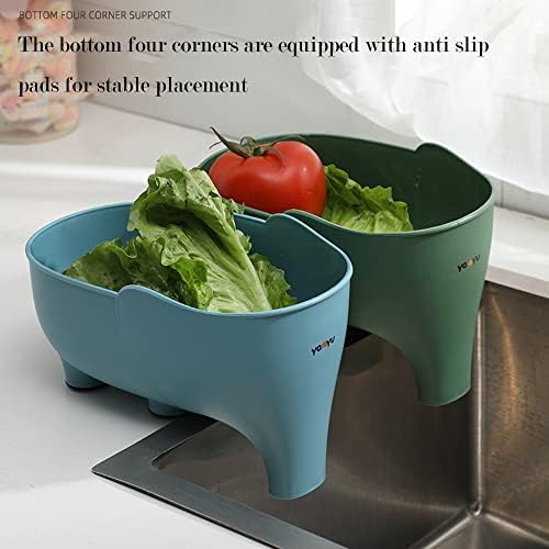 Sturdy Cute Elephant Kitchen Colander Durable PP Material Easy Drainage Versatile Use