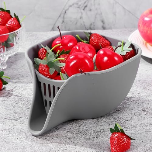 Silicone Drainer Basket with Spout for Kitchen Essential