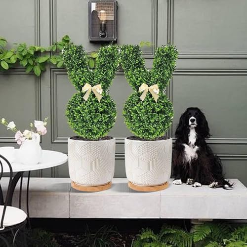 Easter Bunny Topiary Outdoor Decor