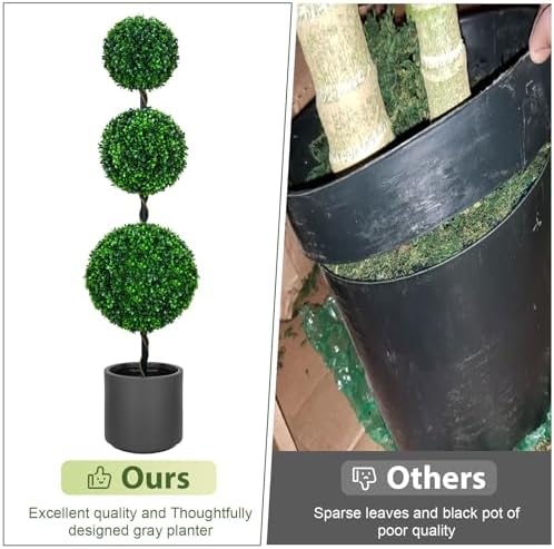 VIVATREES 3FT Triple Ball Topiaries