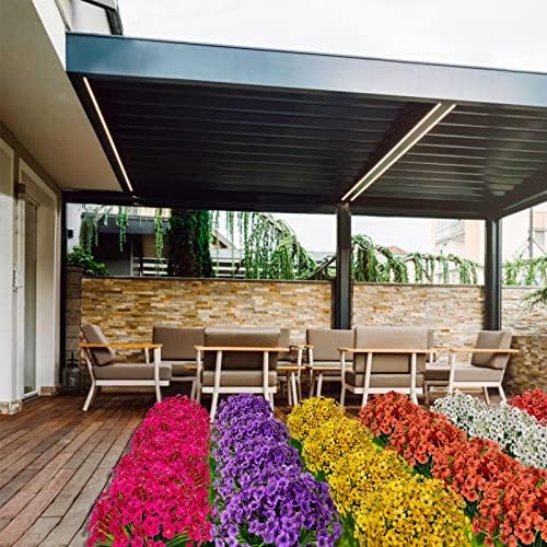 Ximiloor 21 Bundle Outdoor Fake Silk Flowers