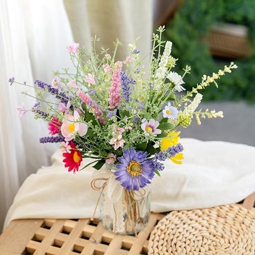 LUEUR Fake Silk Daisy Flowers