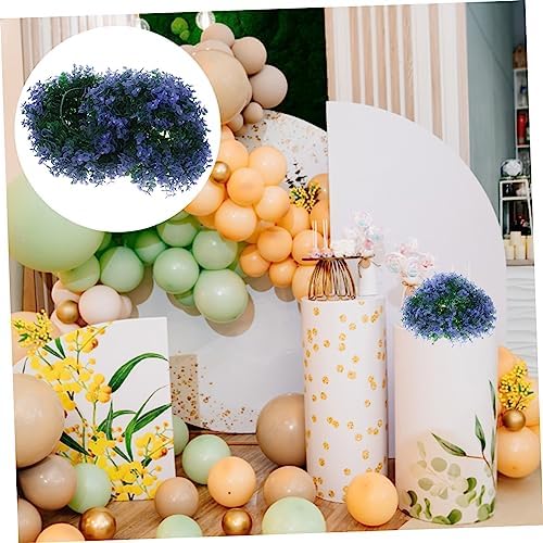 Faux Outdoor Grass Balls for Hanging Decor Purple