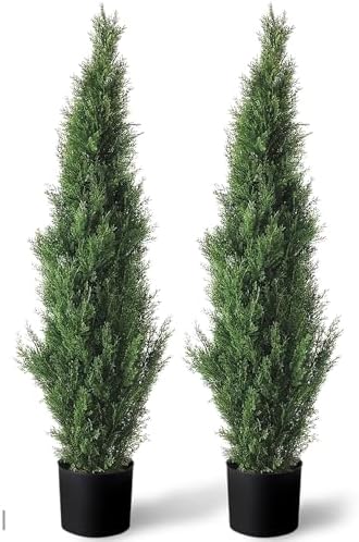 TRESIL Two 4 Feet Artificial Cedar