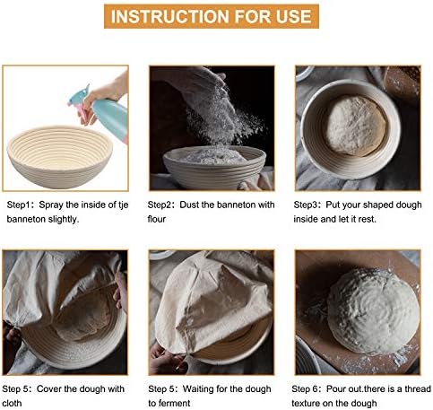 10 Inch Round Banneton Proofing Basket Set of 2