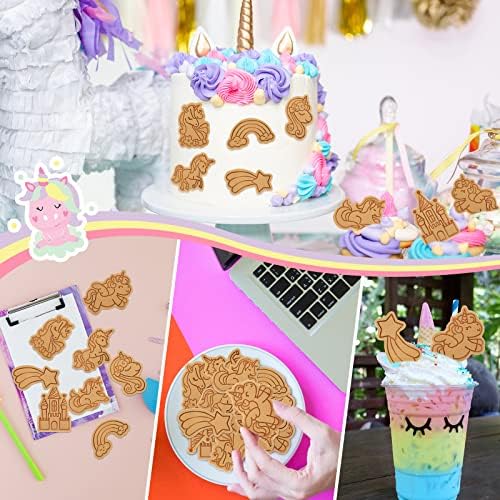 Suclain 8 Pcs Unicorn Cookie Cutters Set 1