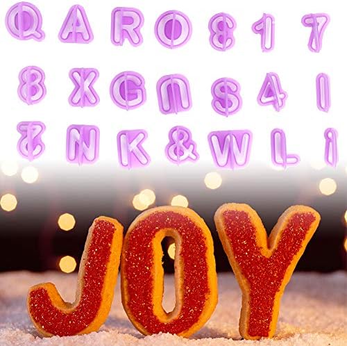 Versatile 40-Piece Digital Plastic Cookie Mold Set for DIY