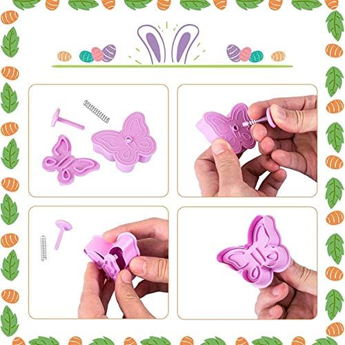 Mini Easter Cookie Cutters with Spring Ejection Set of 4