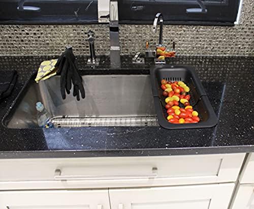 Durable Collapsible Plastic Colander for Kitchen Use