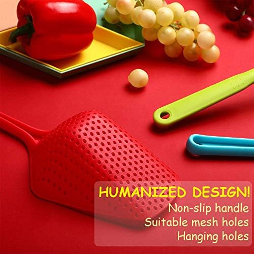 4-Piece Set Kitchen nylon Strainer Scoop Colander RedBlueBlackGreen
