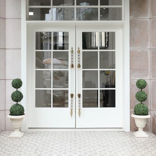 2-Piece 3FT Boxwood Topiary Set for Front Porch Art
