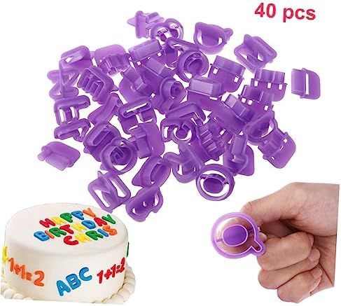 MagicLulu Biscuit Mould Set with 80 Bakery Letters