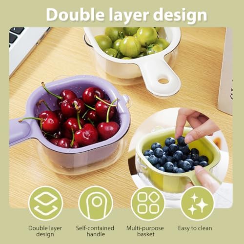 Runsgo Dual-Layer Draining Basket Perfect for the Kitchen