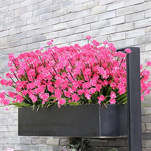 6-Piece UV-Resistant Fake Plastic Bushes for Outdoors