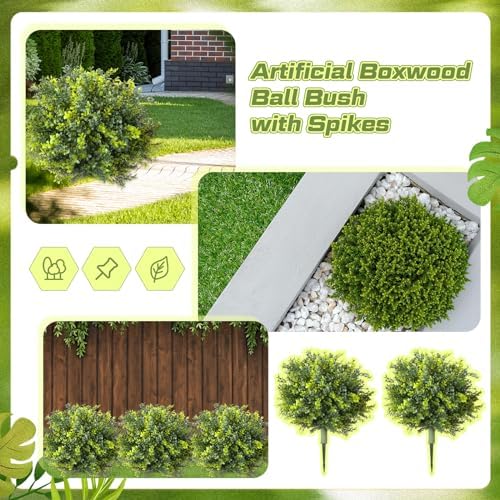 4-Pack Boxwood Topiary Elegance Beauty for Your Space