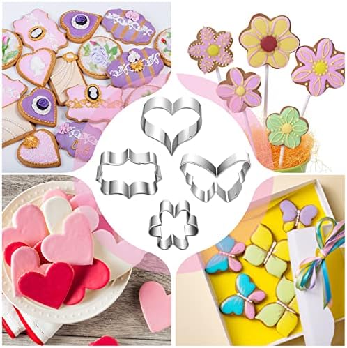 Sturdy Hippie Cookie Cutters Set with 12 Unique Designs