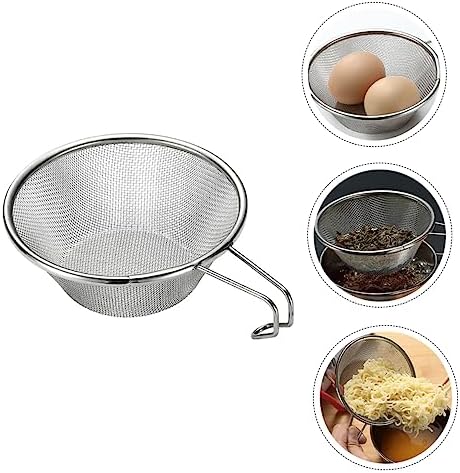 MAGICLULU 3 Pcs Folding Stainless Steel Sieve Strainer for CookingNoodleTea Easy Clean