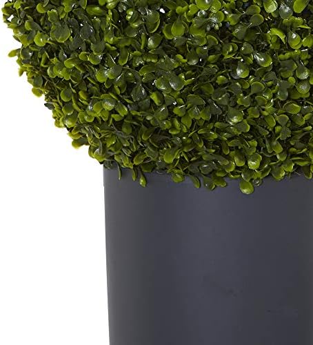 Nearly Natural Boxwood Artificial Topiary Outdoor Planter