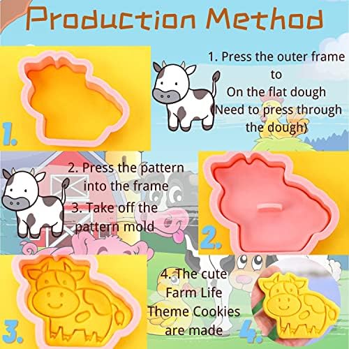 Crethinkaty Farm Animal Cookie Cutter Set - Delightful Animal Mold Essential Baking Tools