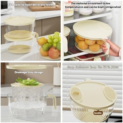 Versatile Fruit Vegetable Washer with Rice Strainer for Easy Cleaning