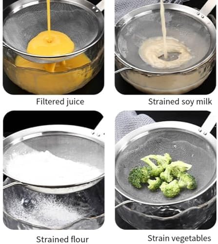 Small Handle Poached Egg Strainer 304 Stainless Steel Kitchen Essential
