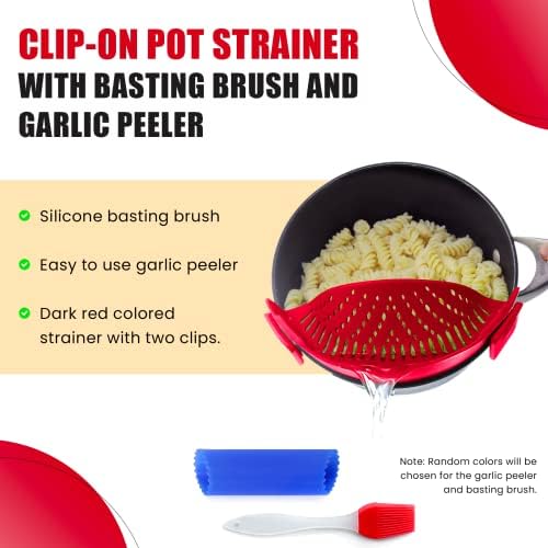 Salbree Clip On Food Strainer Set DK Red