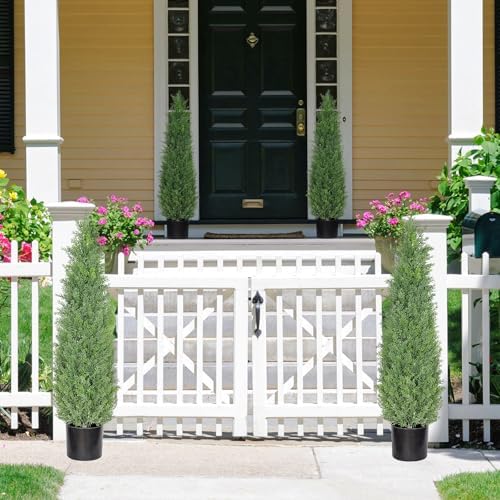 Artificial Cedar Topiary Set of 2