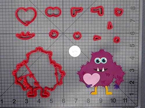 Valentines Day - Monster with Heart Cookie Cutter Set