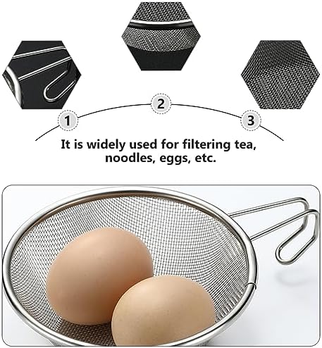Fishing Glass Net Strainer 2 Pcs Stainless Steel Colander