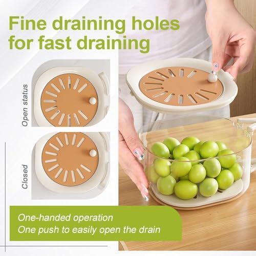 Fruit Washing Bowl with Dual Function Strainer