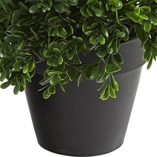 Nearly Natural 10in Boxwood Topiary Artificial Plant UV Resistant