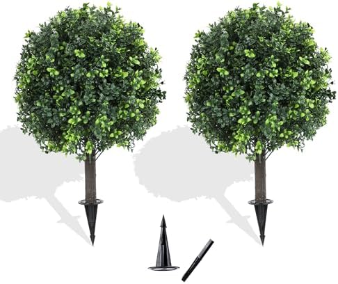 LXNRMHCH Boxwood Topiary Set of 2