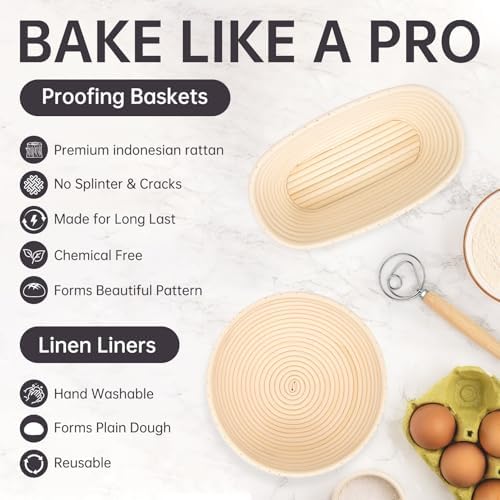 Banneton Bread Proofing Basket Artisan Baking Made Easy US Made in Rattan