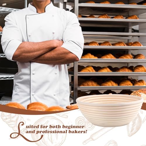 Artisan Sourdough Bread Proofing Basket Set