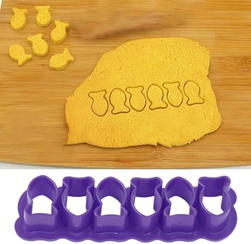 5pcs Fish Cookie Cutters for Baking Mini Treats Purple