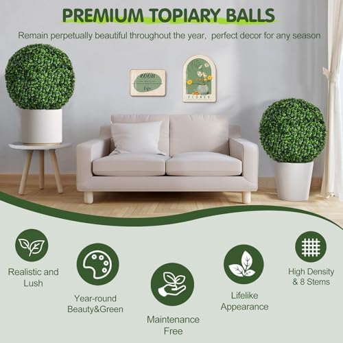 15-inch Ultra-Dense Boxwood Topiary Balls