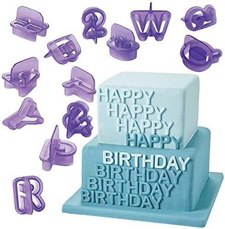 DIY Baking Cookies Set of 40 Replacement Square Letter Fondant Molds