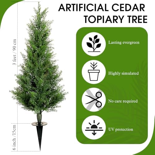 Canlierr Artificial cedar Trees - 4 Set