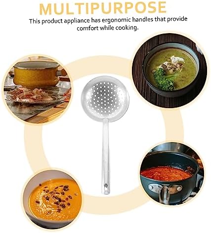 CRILSTYLEO Aluminum Strainer Kitchen Spoon with Handle