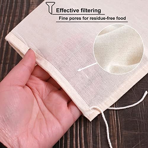 2 Pack Large Cheese Cloth Bags for Nut Milk Straining 12x18