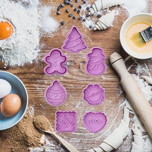 Zerone 8 Pcs Christmas Cookie Cutter Set Plastic Biscuits