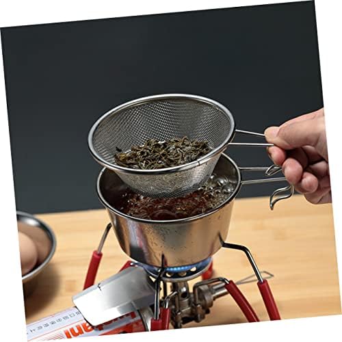 MAGICLULU 3 Pcs Folding Stainless Steel Sieve Strainer for CookingNoodleTea Easy Clean