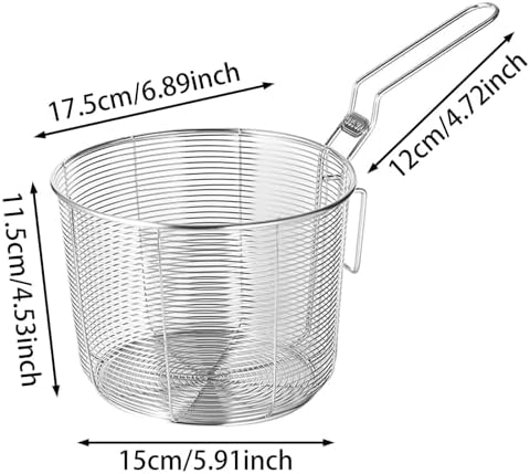 Stainless Steel Mesh Paste Strainer Basket Perfect for Frying Cooking and Draining