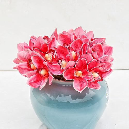 Natural-LOOKING Pink Artificial Cymbidium Orchids for Weddings HomeDecoration