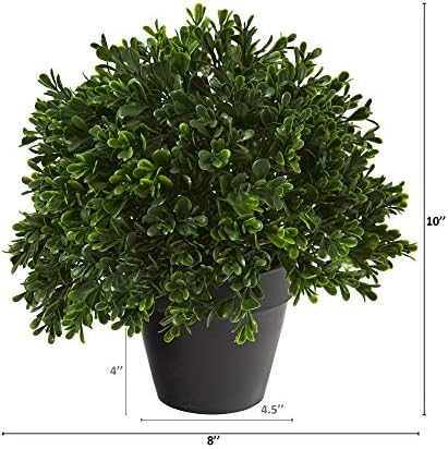 Nearly Natural 10in Boxwood Topiary Artificial Plant UV Resistant