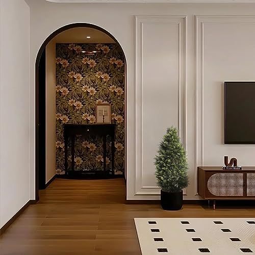 Set of 2 3FT Artificial Cedar Topiary Trees