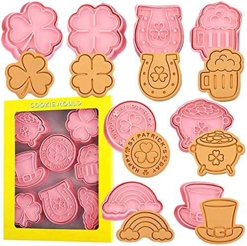 Crethinkaty St Patricks Day Cookie Cutters - 8 Piece Set