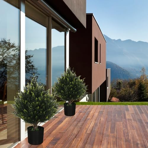 Natural-Looking 19 Artificial Cedar Tree Potted Topiary