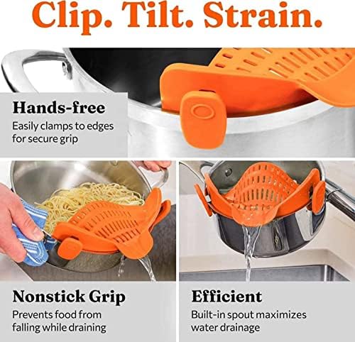 Snapping N Straining Multi-Functional silicone colander by Naborah