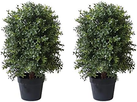 ALL SEASON GREEN 22 Artificial Topiaries Set of 2